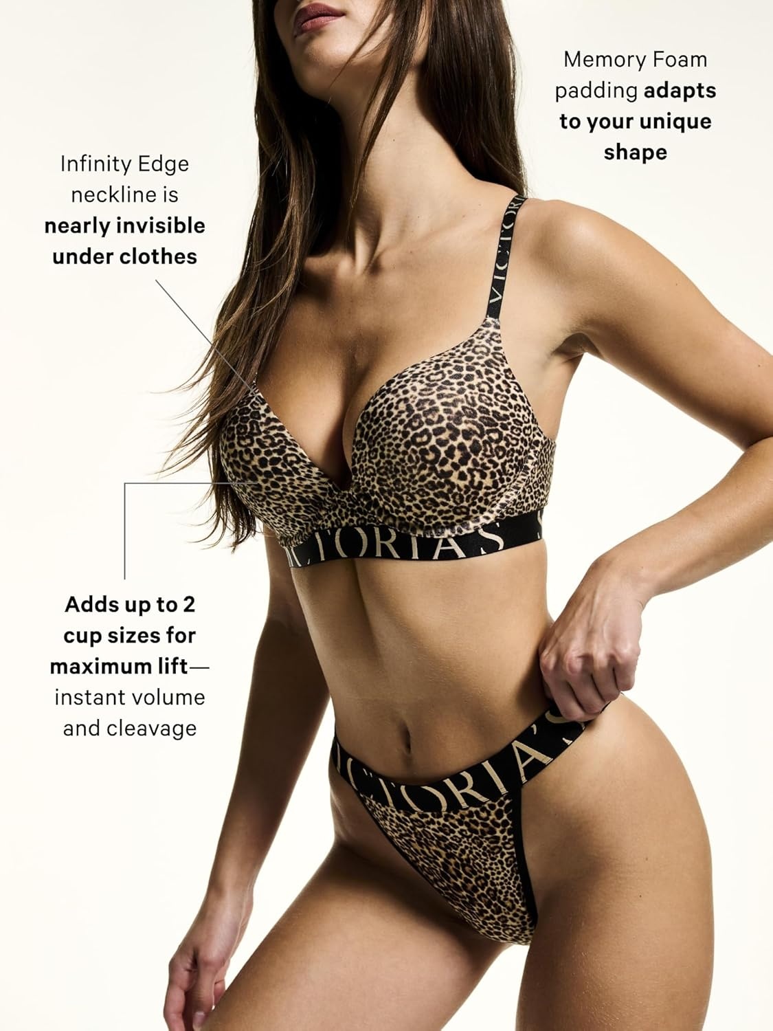 image:imageVictorias Secret Womens TShirt Bombshell Adds2Cups Push Up Bra Bras for Women 32A38DDPretty Blossom Stripes