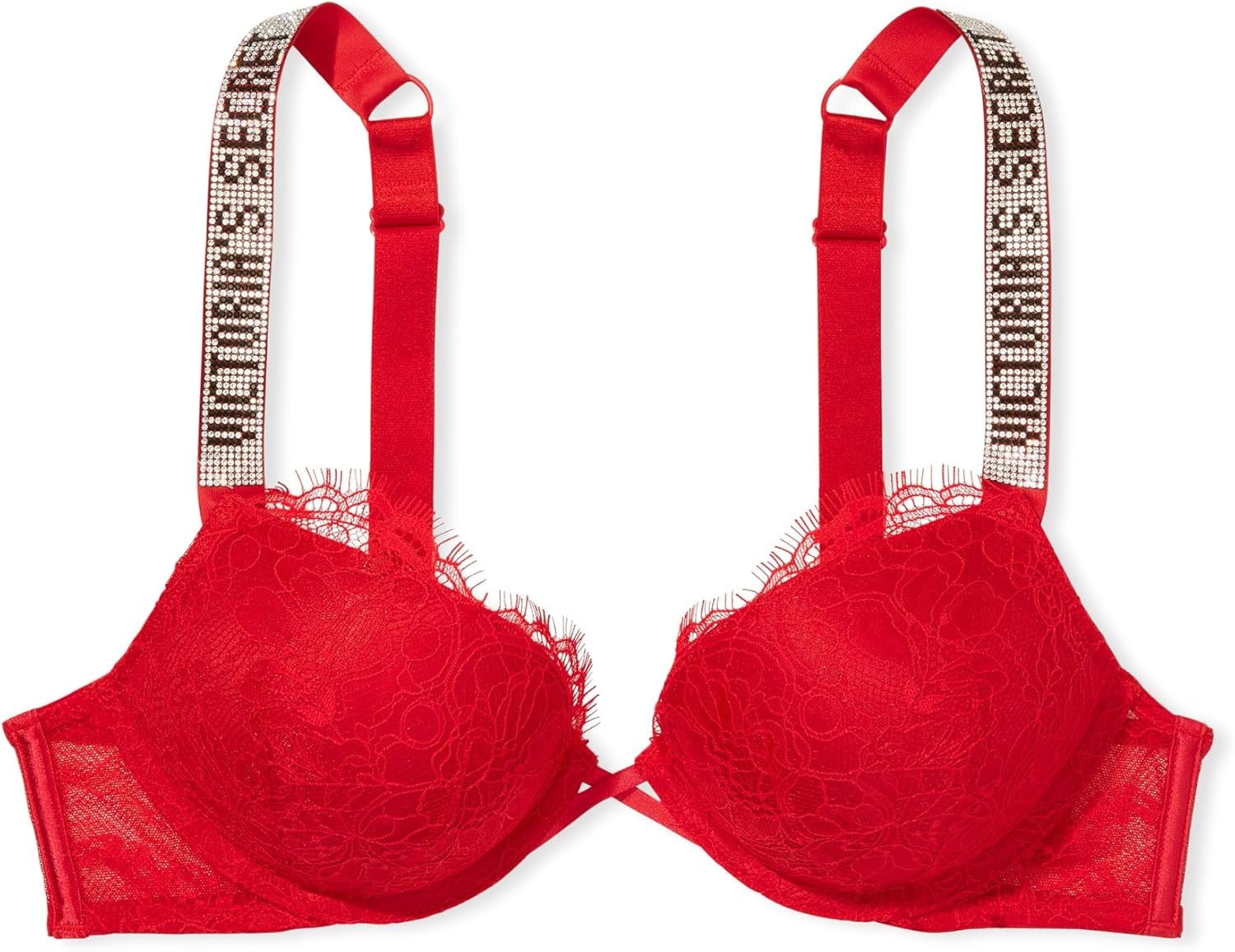 image:imageVictorias Secret Womens Very Sexy Bombshell Adds2Cups Push Up Bra Bras for Women 32A38DDDLipstick Red Lace
