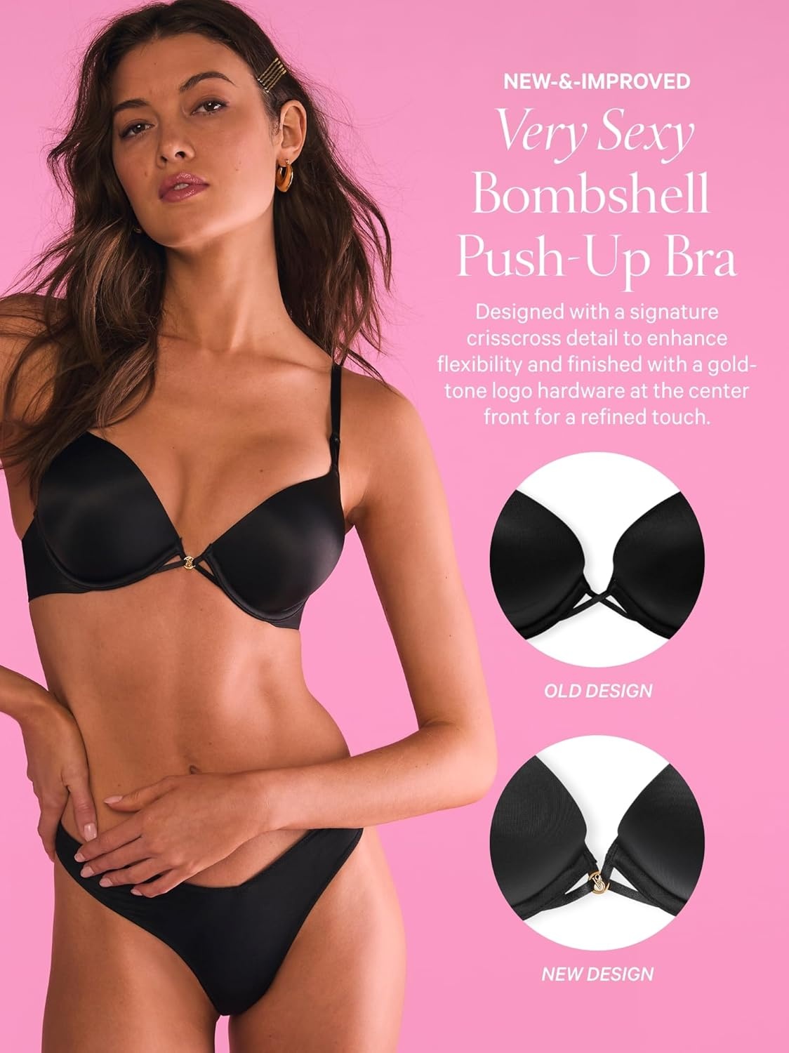 image:imageVictorias Secret Womens Very Sexy Bombshell Adds2Cups Push Up Bra Bras for Women 32A38DDDMarzipan New Look