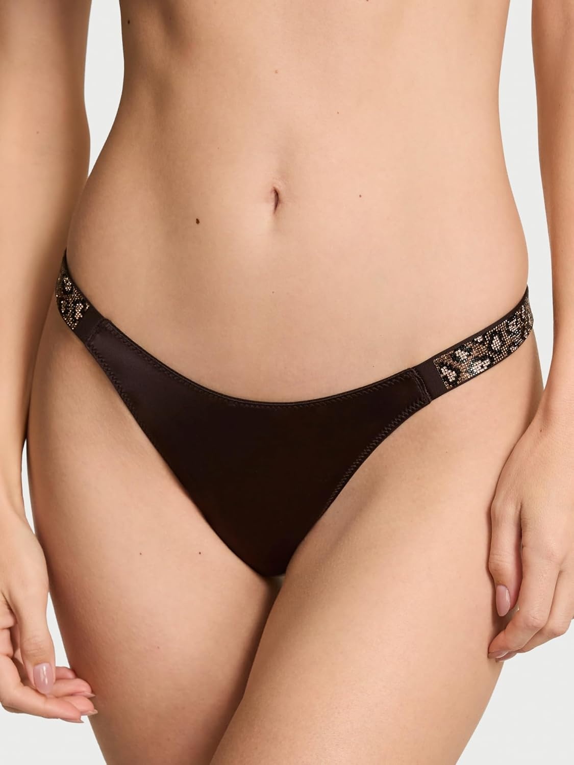 image:imageVictorias Secret Womens Very Sexy Shine Strap Thong Underwear Panties for Women XSXXLDark Cacao