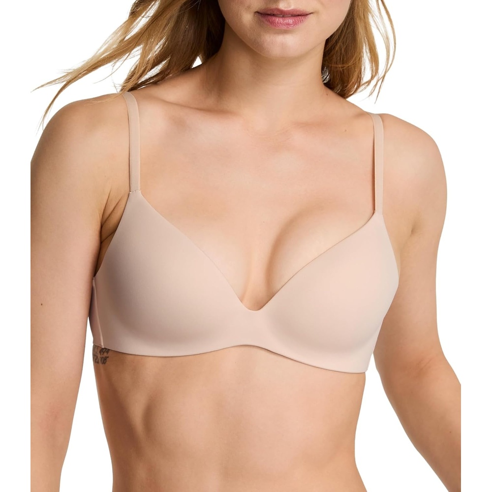 image:imageVictorias Secret Body by Victoria FlexFactor Lightly Lined Plunge Demi Bra 32A38DDMarzipan
