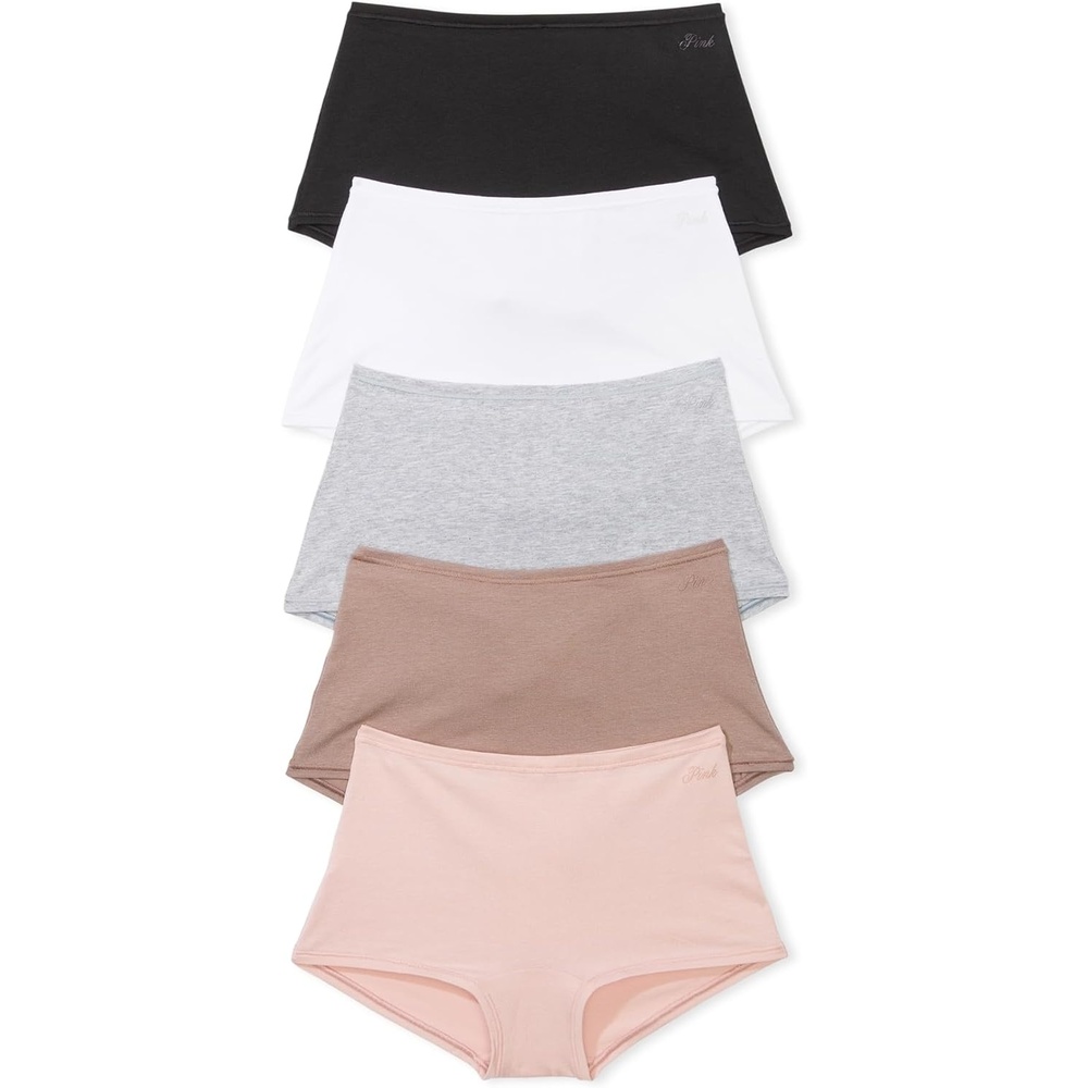 image:imageVictorias Secret PINK Cotton Boyshort Panty Pack Womens Underwear XSXXLSpring Basic Pack