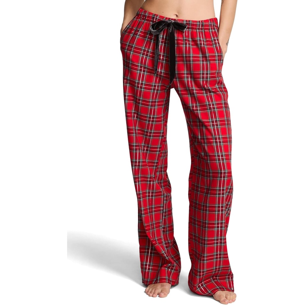 image:imageVictorias Secret PINK Flannel Pajama Pants Sleepwear for WomenRed Plaid
