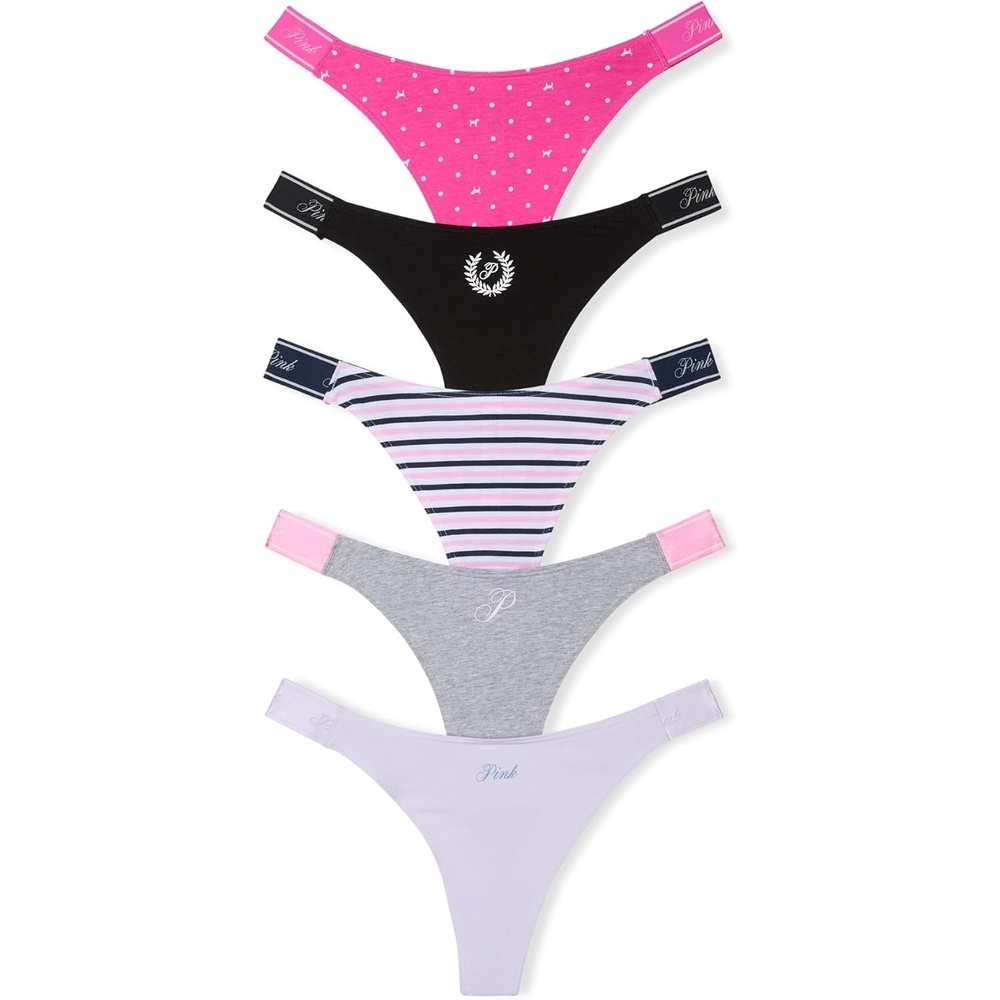 image:imageVictorias Secret PINK Womens Cotton Logo Thong Underwear Panties for Women XSXLHeritage Pack