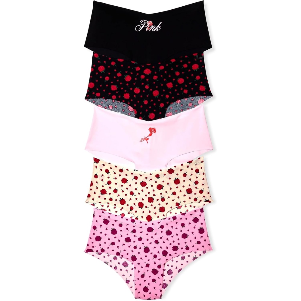 image:imageVictorias Secret PINK Womens No Show Cheeky Underwear Panties for Women XSXLRose Floral Pack