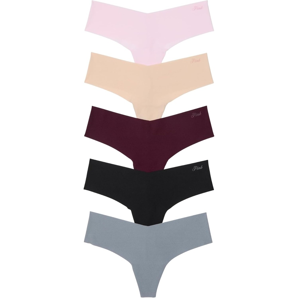 image:imageVictorias Secret PINK Womens No Show Thong Underwear Panties for Women XSXLLight Pink Pack