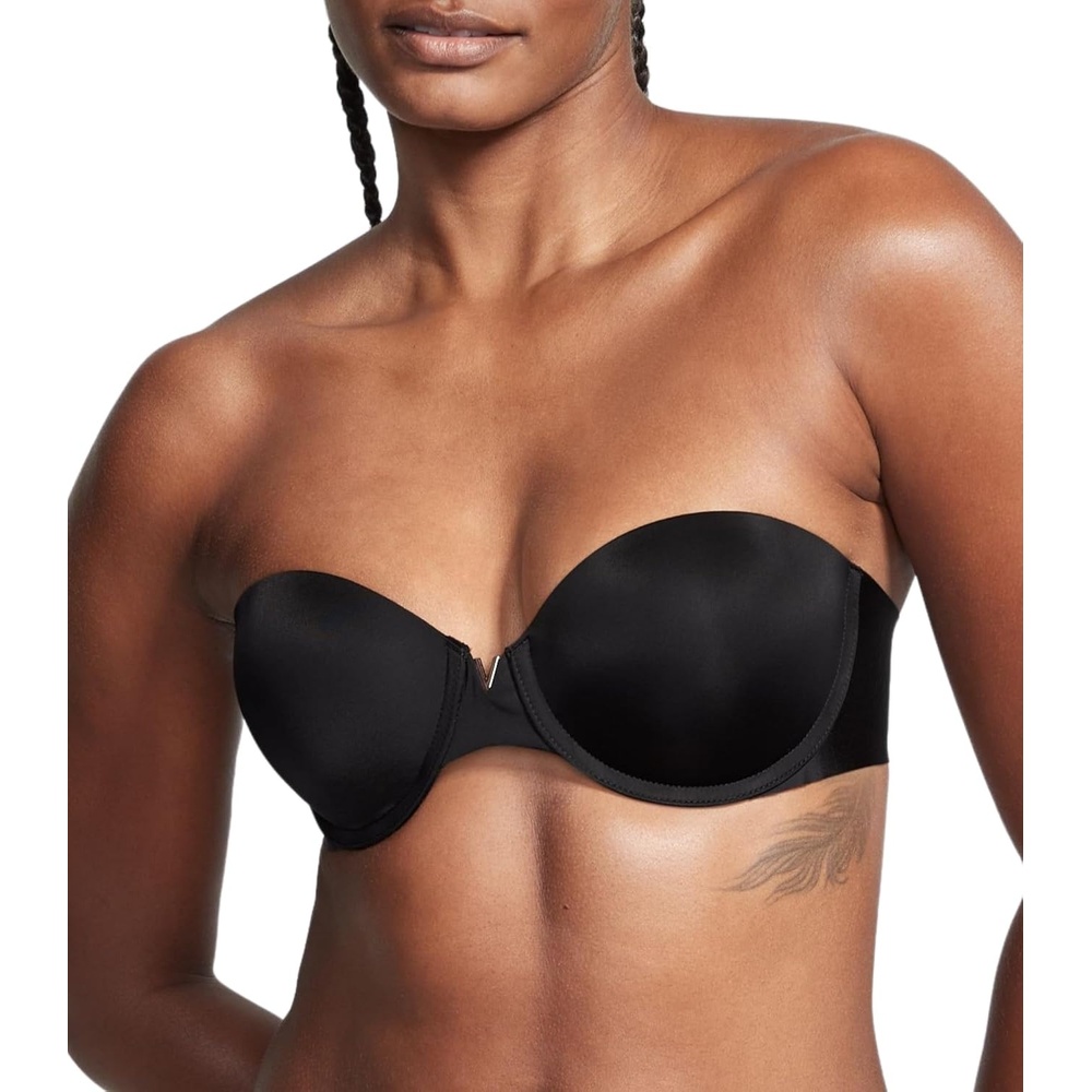 image:imageVictorias Secret Womens Bare Push Up Strapless Bra Bras for Women 32A38DDDBlack