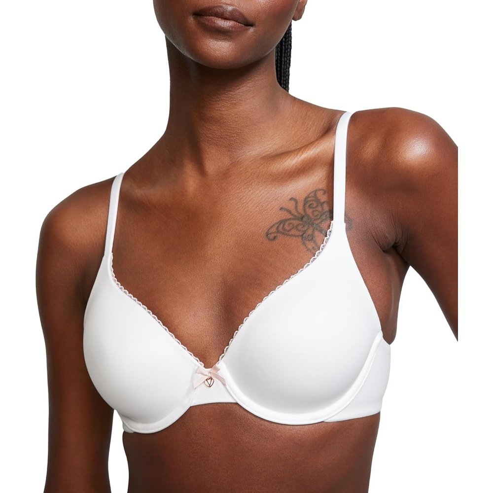 image:imageVictorias Secret Womens Body By Victoria Full Coverage Lightly Lined TShirt Bra Bras for Women 32B40DDDWhite Smooth