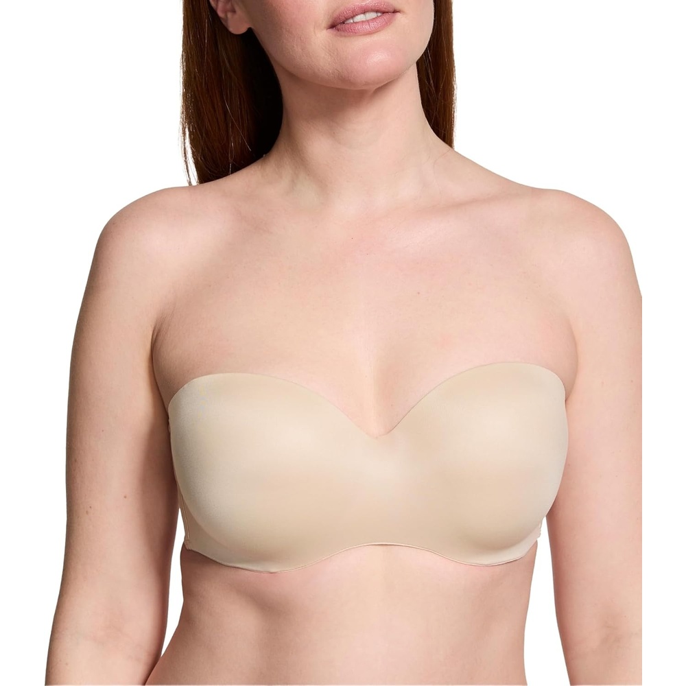 image:imageVictorias Secret Womens Body By Victoria Lightly Lined Strapless Bra Bras for Women 32A38DDDMarzipan