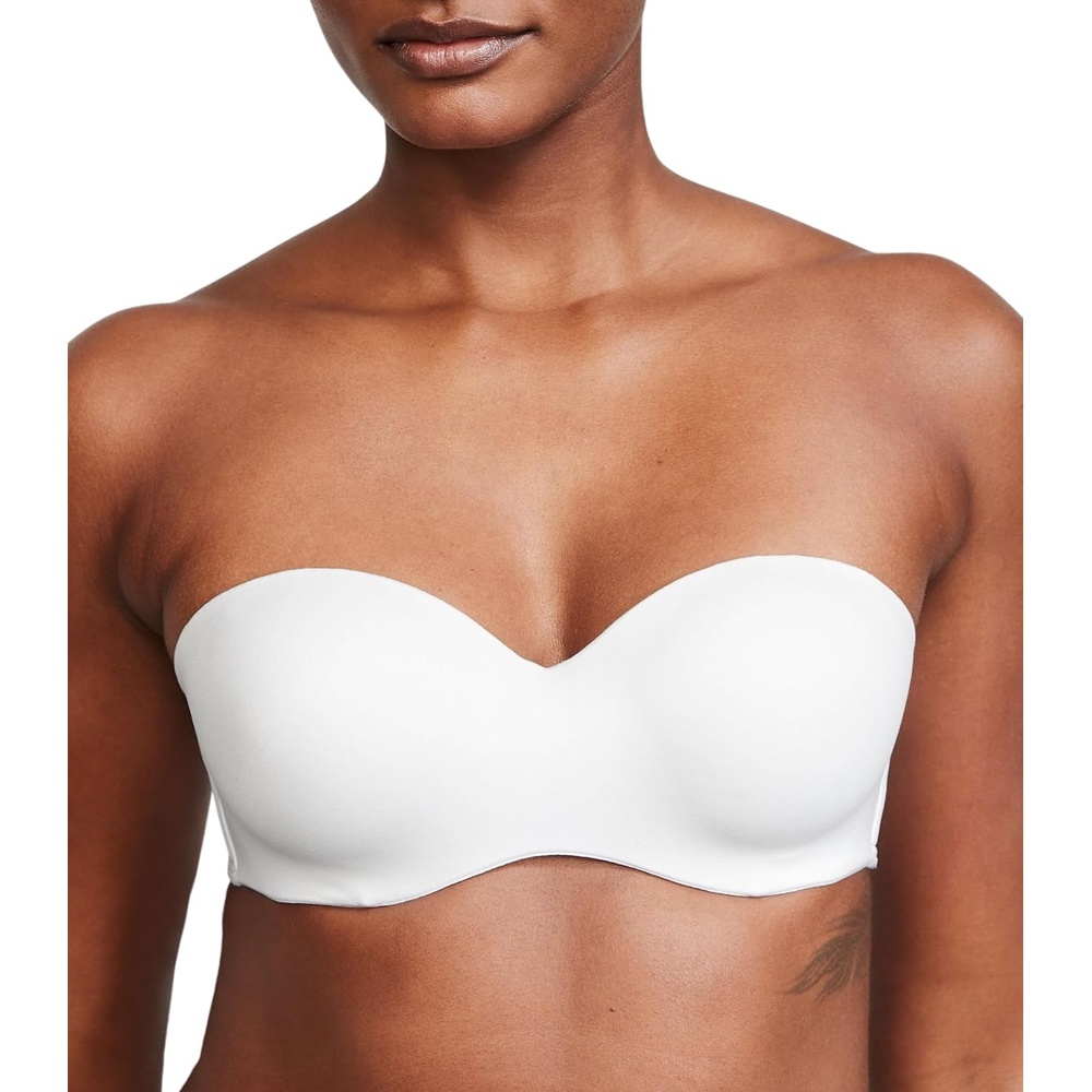 image:imageVictorias Secret Womens Body By Victoria Lightly Lined Strapless Bra Bras for Women 32A38DDDVs White