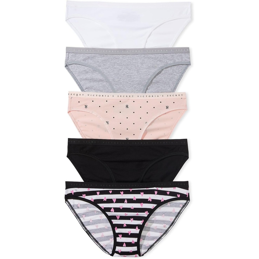 image:imageVictorias Secret Womens Cotton Bikini Underwear Moderate Coverage Panties for Women Multi Pack XSXXLNew Neutrals Mix