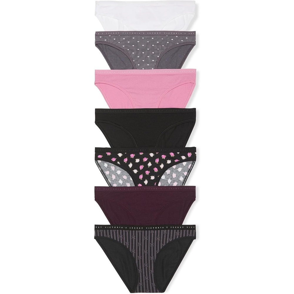 image:imageVictorias Secret Womens Cotton Bikini Underwear Moderate Coverage Panties for Women Multi Pack XSXXLSolids Prints Mix