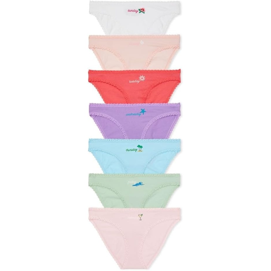 image:imageVictorias Secret Womens Cotton Bikini Underwear Moderate Coverage Panties for Women Multi Pack XSXXLWeekly Mix