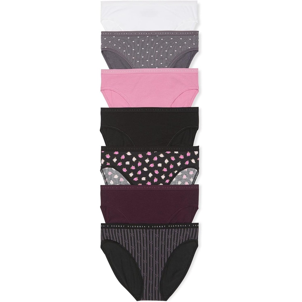 image:imageVictorias Secret Womens Cotton Brief Underwear Full Coverage Panties for Women Multi Pack XSXXLSolids Prints Mix