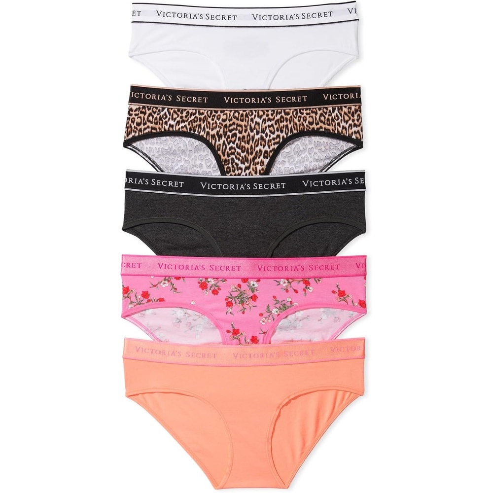 image:imageVictorias Secret Womens Cotton Logo Hipster Underwear Moderate Coverage Panties for Women Multi Pack XSXXLLogo Multi