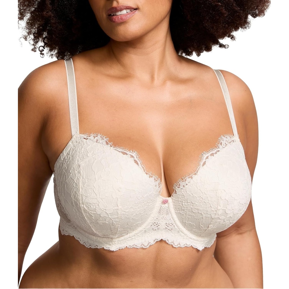 image:imageVictorias Secret Womens Dream Angels Lightly Lined Bra Bras for Women 32A38DDDCoconut White Lace New Look