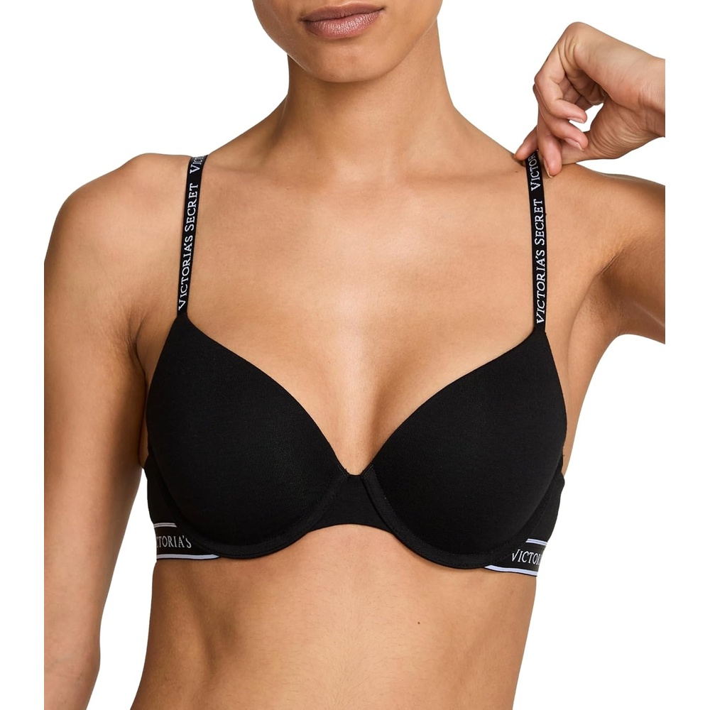 image:imageVictorias Secret Womens Full Coverage Push Up Bra Bras for Women 32A38DDDBlack Logo Band
