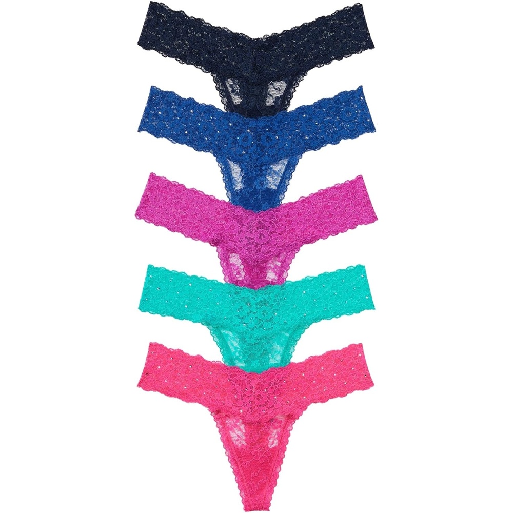 image:imageVictorias Secret Womens Lace Thong Underwear Panties for Women Multi PackFestival Rhinestone