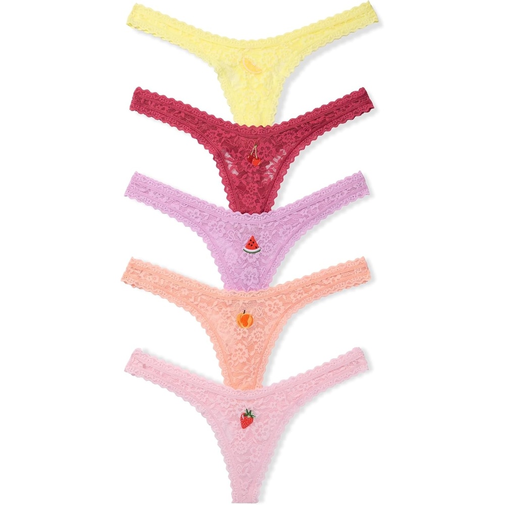 image:imageVictorias Secret Womens Lace Thong Underwear Panties for Women Multi PackSpring Fruits