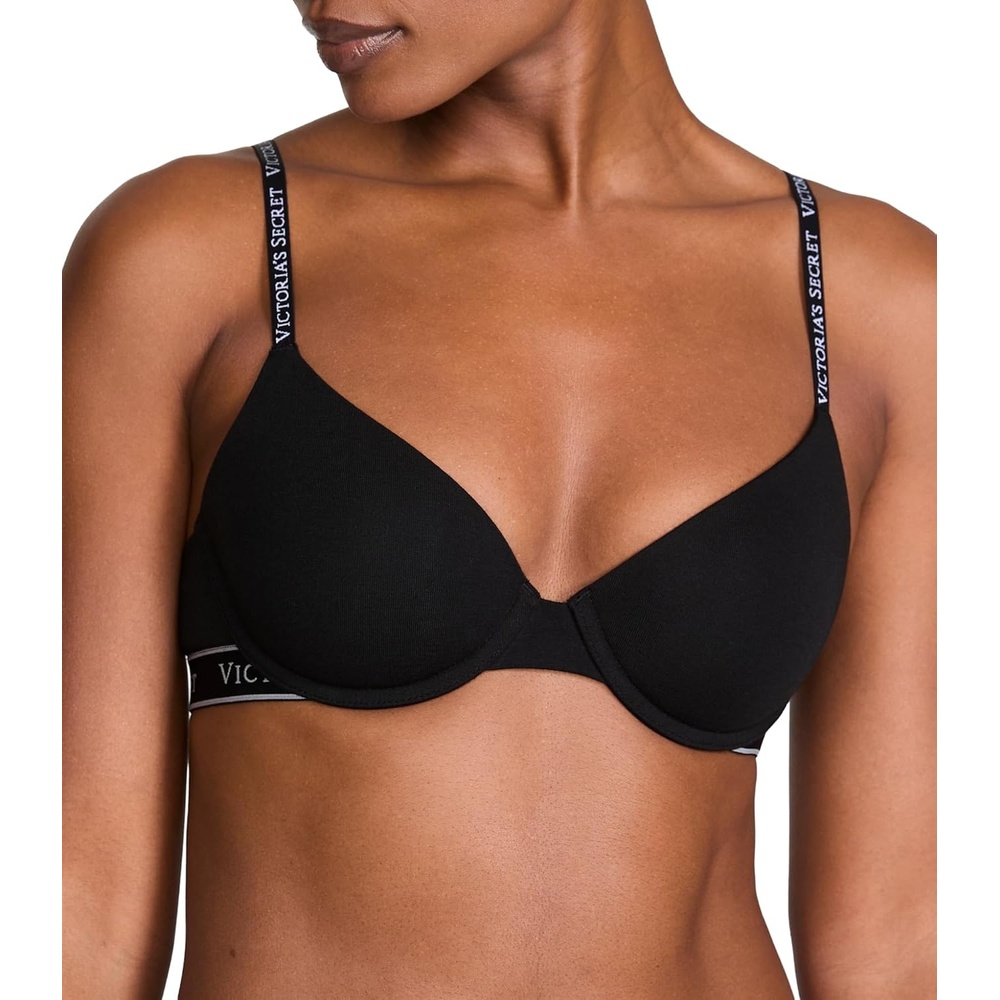 image:imageVictorias Secret Womens Lightly Lined TShirt Bra Bras for Women 32A38DDDBlack Logo Band