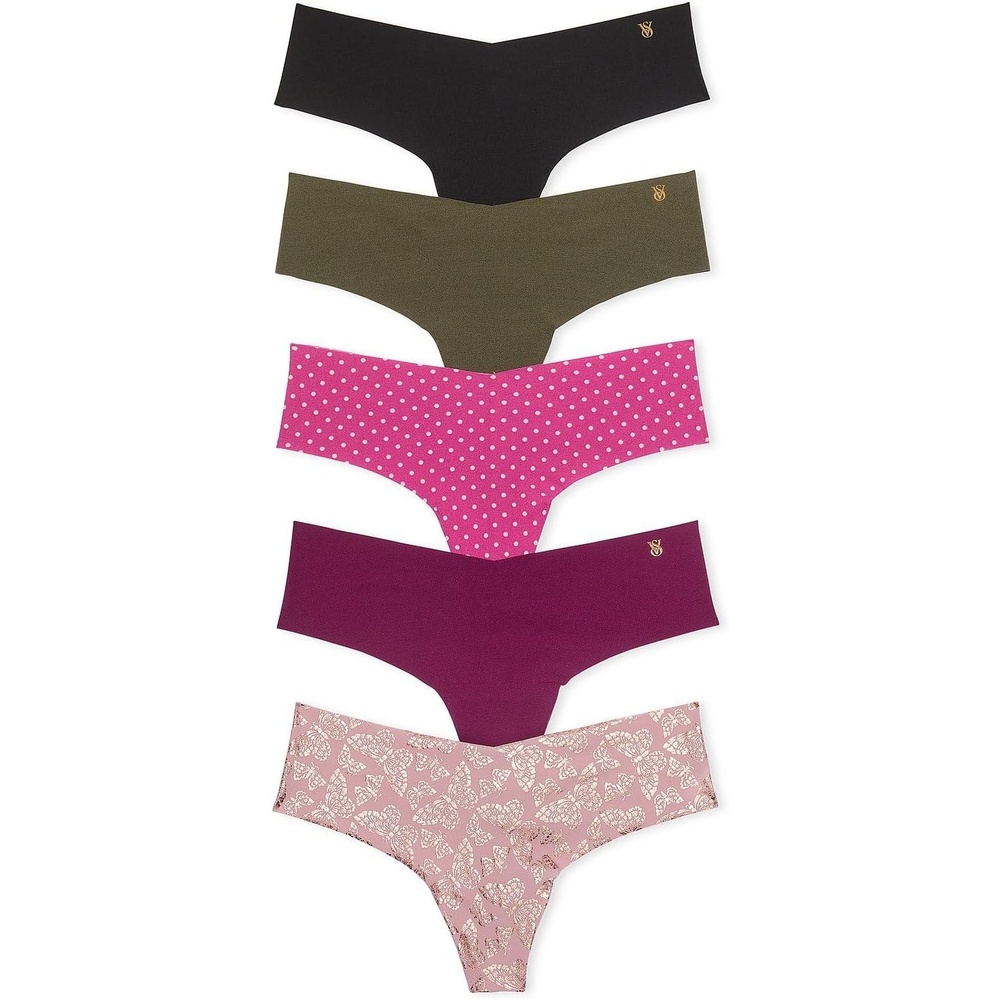 image:imageVictorias Secret Womens No Show Thong Underwear Panties for Women Multi Pack XSXXLButterfly Solids