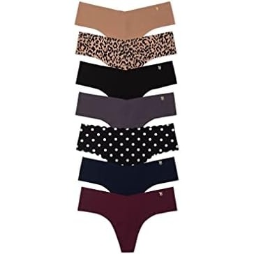 image:imageVictorias Secret Womens No Show Thong Underwear Panties for Women Multi Pack XSXXLNew Neutral Multi