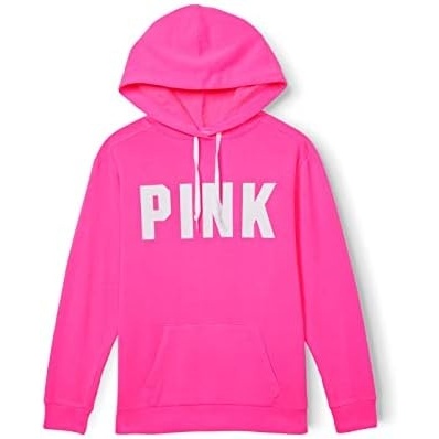 image:imageVictorias Secret Womens PINK Logo Campus Hoodie Sweatshirt XSXXLAtomic Pink Sans Logo