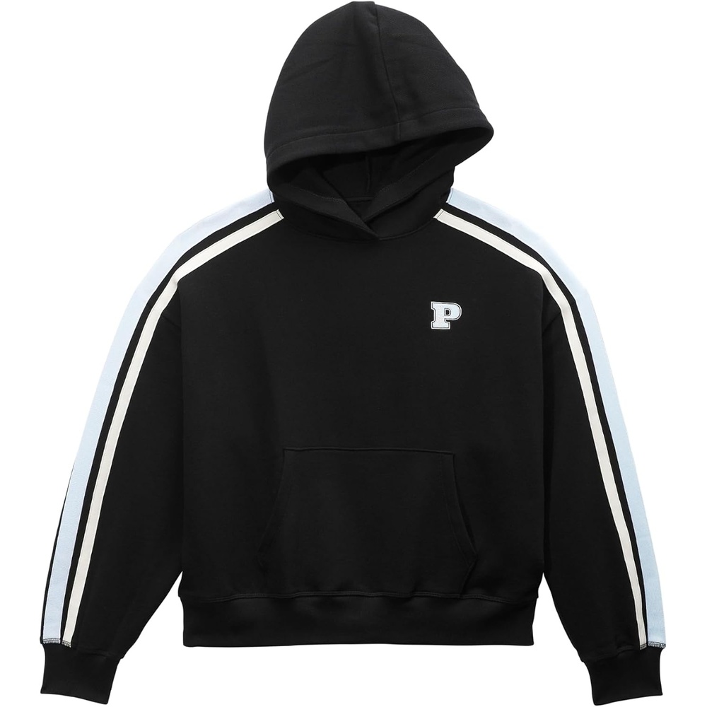 image:imageVictorias Secret Womens PINK Logo Campus Hoodie Sweatshirt XSXXLBlack Stripe