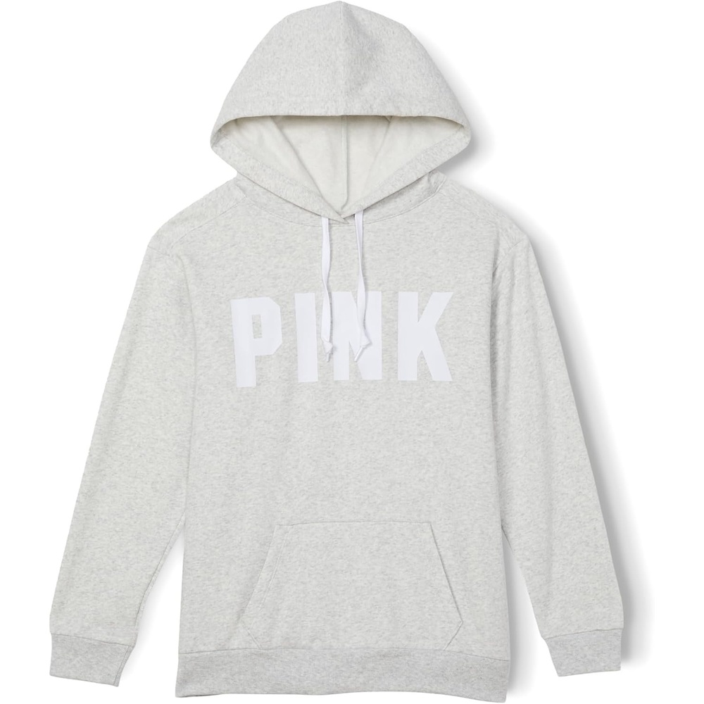 image:imageVictorias Secret Womens PINK Logo Campus Hoodie Sweatshirt XSXXLDark Grey