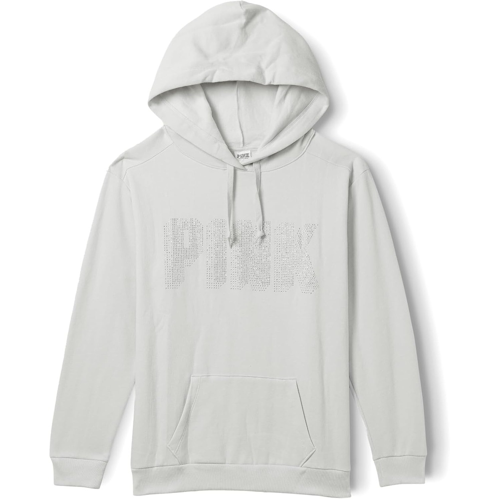 image:imageVictorias Secret Womens PINK Logo Campus Hoodie Sweatshirt XSXXLGrey Tint