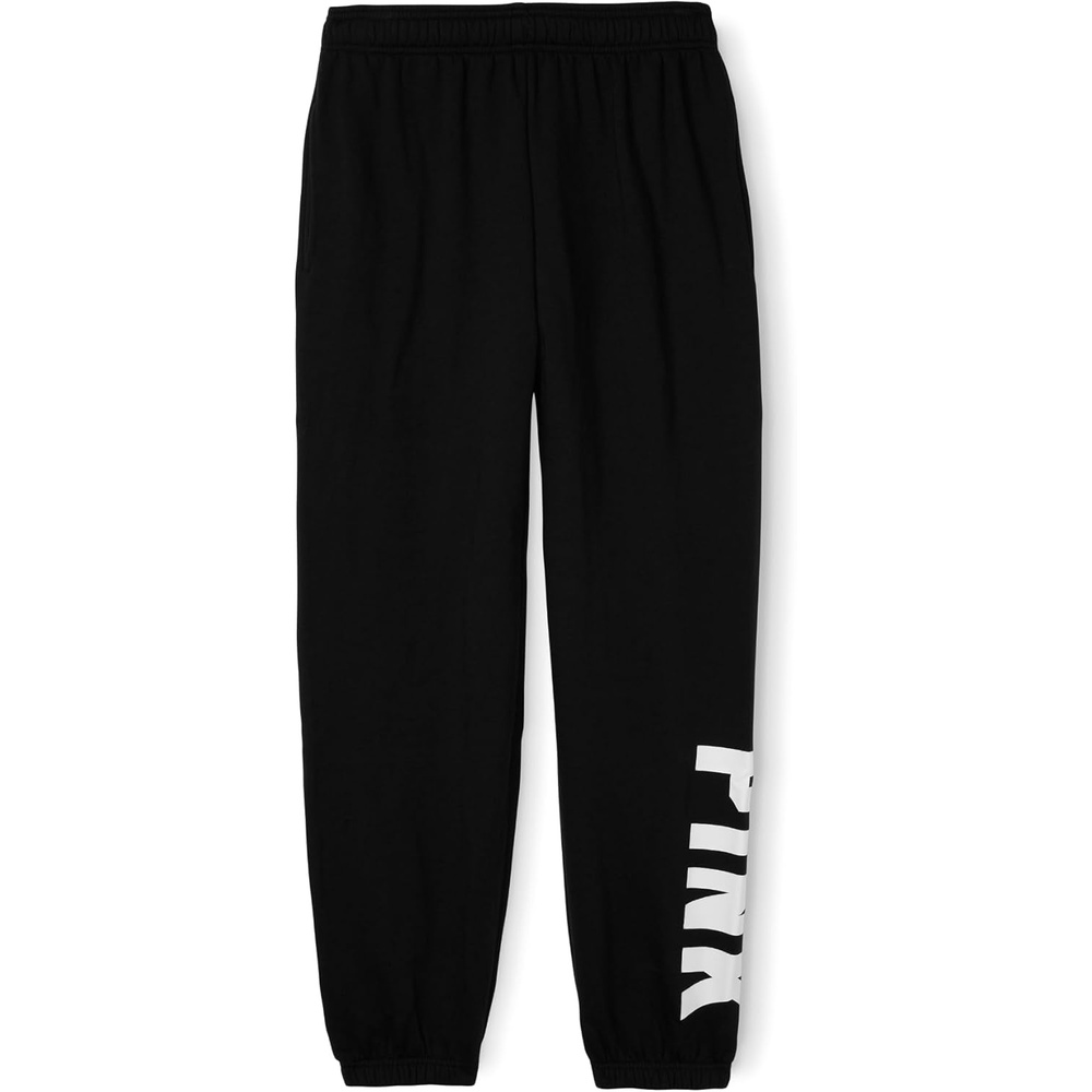 image:imageVictorias Secret Womens Pink Logo Campus Sweatpants Womens Sweatpants XSXXLPure Black Sans Logo