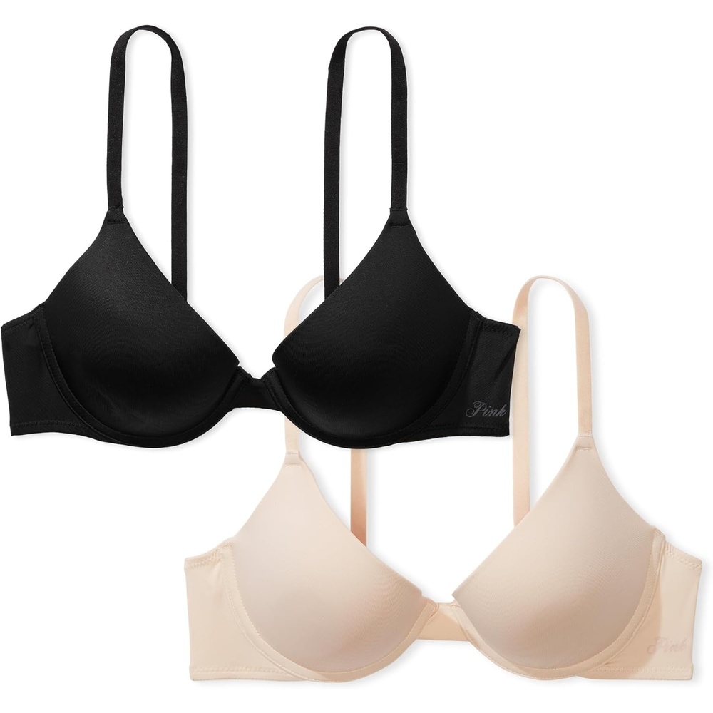 image:imageVictorias Secret Womens Pink Wear Everywhere Push Up Bra Bras for WomenBlackBeige Bundle