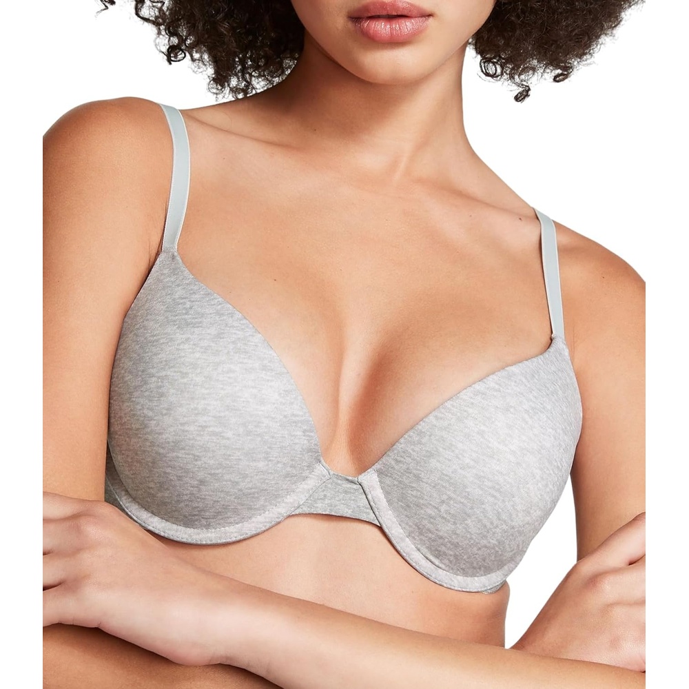 image:imageVictorias Secret Womens Pink Wear Everywhere Push Up Bra Bras for WomenHeather Grey