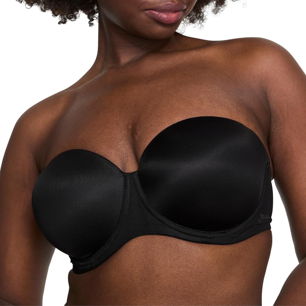 image:imageVictorias Secret Womens Pink Wear Everywhere Push Up Strapless Bra Bras for WomenPure Black