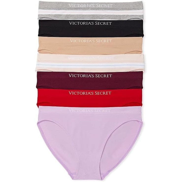 image:imageVictorias Secret Womens Seamless Bikini Underwear Moderate Coverage Panties for Women Multi Pack XSXXLLight Nude Neutrals Mix