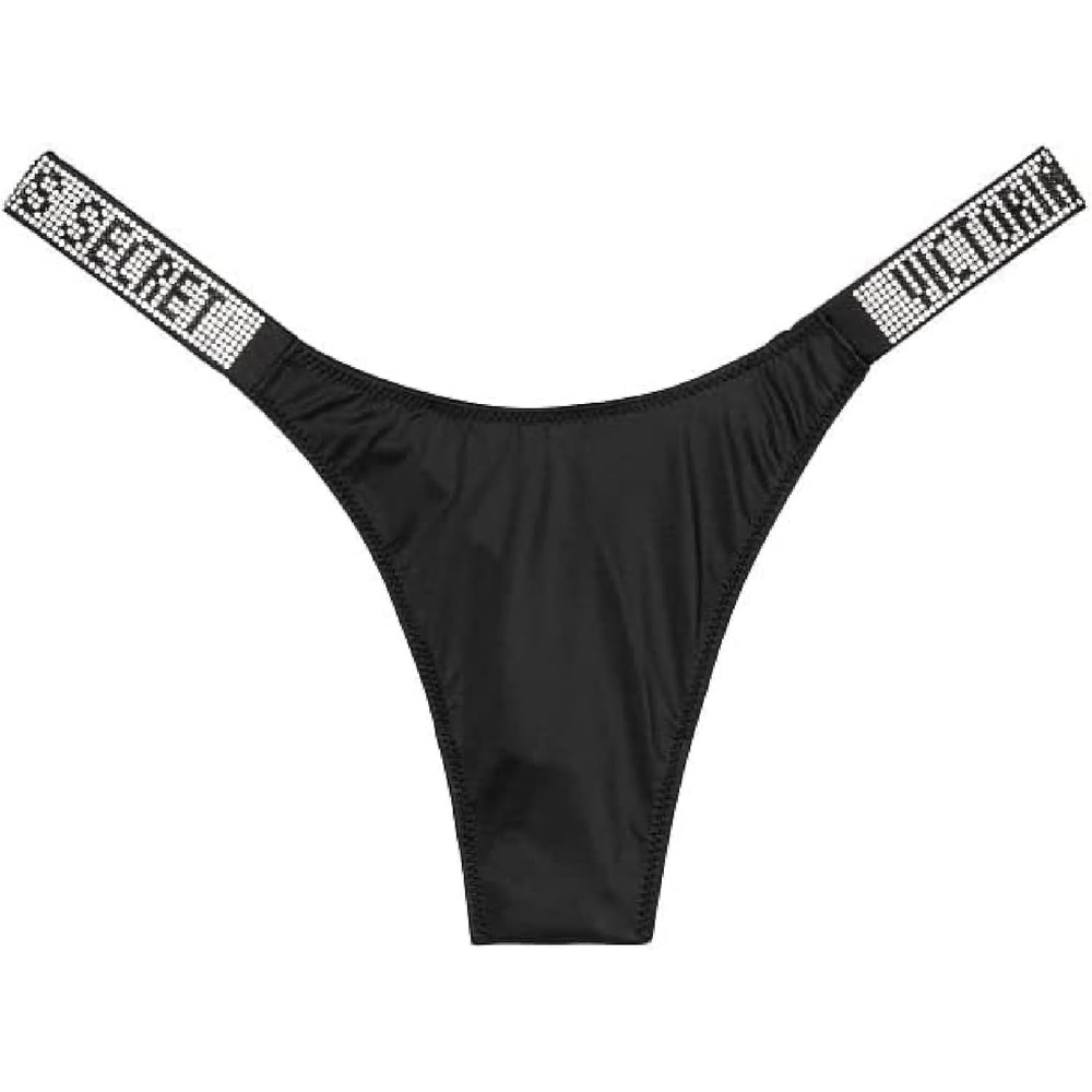 image:imageVictorias Secret Womens Very Sexy Shine Strap Thong Underwear Panties for Women XSXXLBlack Smooth