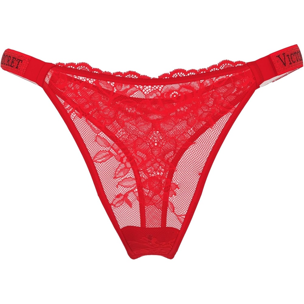 image:imageVictorias Secret Womens Very Sexy Shine Strap Thong Underwear Panties for Women XSXXLLipstick Lace