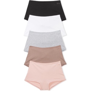 Victoria’s Secret PINK Cotton Boyshort Panty Pack, Women’s Underwear (XS-XXL)(Spring Basic Pack)