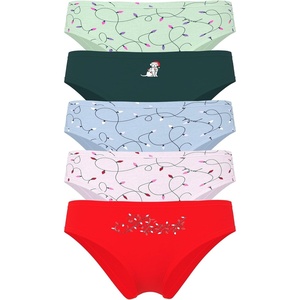 Victoria’s Secret PINK Women’s Cotton Cheeky Underwear, Panties for Women (XS-XL)(Holiday Lights Pack)