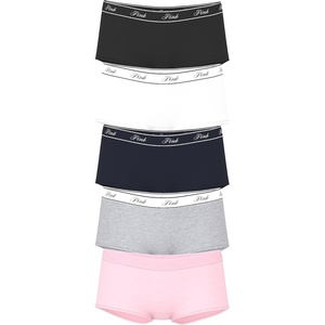 Victoria’s Secret PINK Women’s Cotton Logo Boyshort Underwear, Full Coverage Panties for Women, Multi Pack (XS-XXL)(Fall Basic Pack)