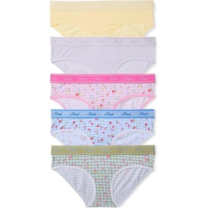 Victoria’s Secret PINK Women’s Cotton Logo Hipter Underwear, Panties for Women (XS-XL)(Floral Gingham Pack)