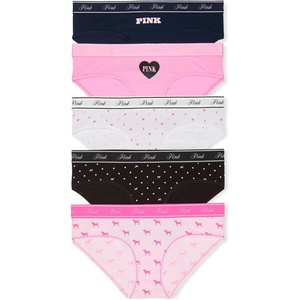 Victoria’s Secret PINK Women’s Cotton Logo Hipter Underwear, Panties for Women (XS-XL)(Heritage Pack)
