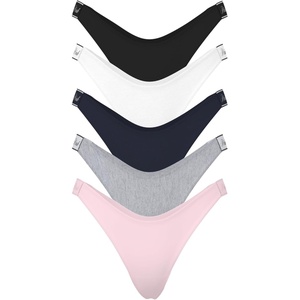Victoria’s Secret PINK Women’s Cotton Logo Thong Underwear, Panties for Women (XS-XL)(Fall Basic Pack)