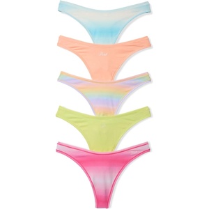 Victoria’s Secret PINK Women’s Cotton Thong Underwear, Panties for Women (XS-XL)(Ombre Pack)