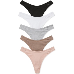 Victoria’s Secret PINK Women’s Cotton Thong Underwear, Panties for Women (XS-XL)(Pink Basic Pack)