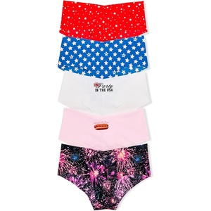 Victoria’s Secret PINK Women’s No Show Cheeky Underwear, Panties for Women (XS-XL)(Americana Pack)