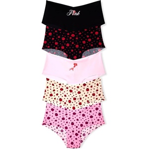 Victoria’s Secret PINK Women’s No Show Cheeky Underwear, Panties for Women (XS-XL)(Rose Floral Pack)