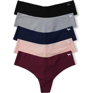 Victoria’s Secret PINK Women’s No Show Thong Underwear, Panties for Women, Neutral, (M)