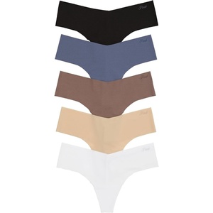 Victoria’s Secret PINK Women’s No Show Thong Underwear, Panties for Women (XS-XL)(Summer Basic)