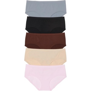 Victoria’s Secret PINK Women’s Seamless Hipster Underwear, Moderate Coverage Panties for Women, Multi Pack (XS-XXL)(Brown Basic)